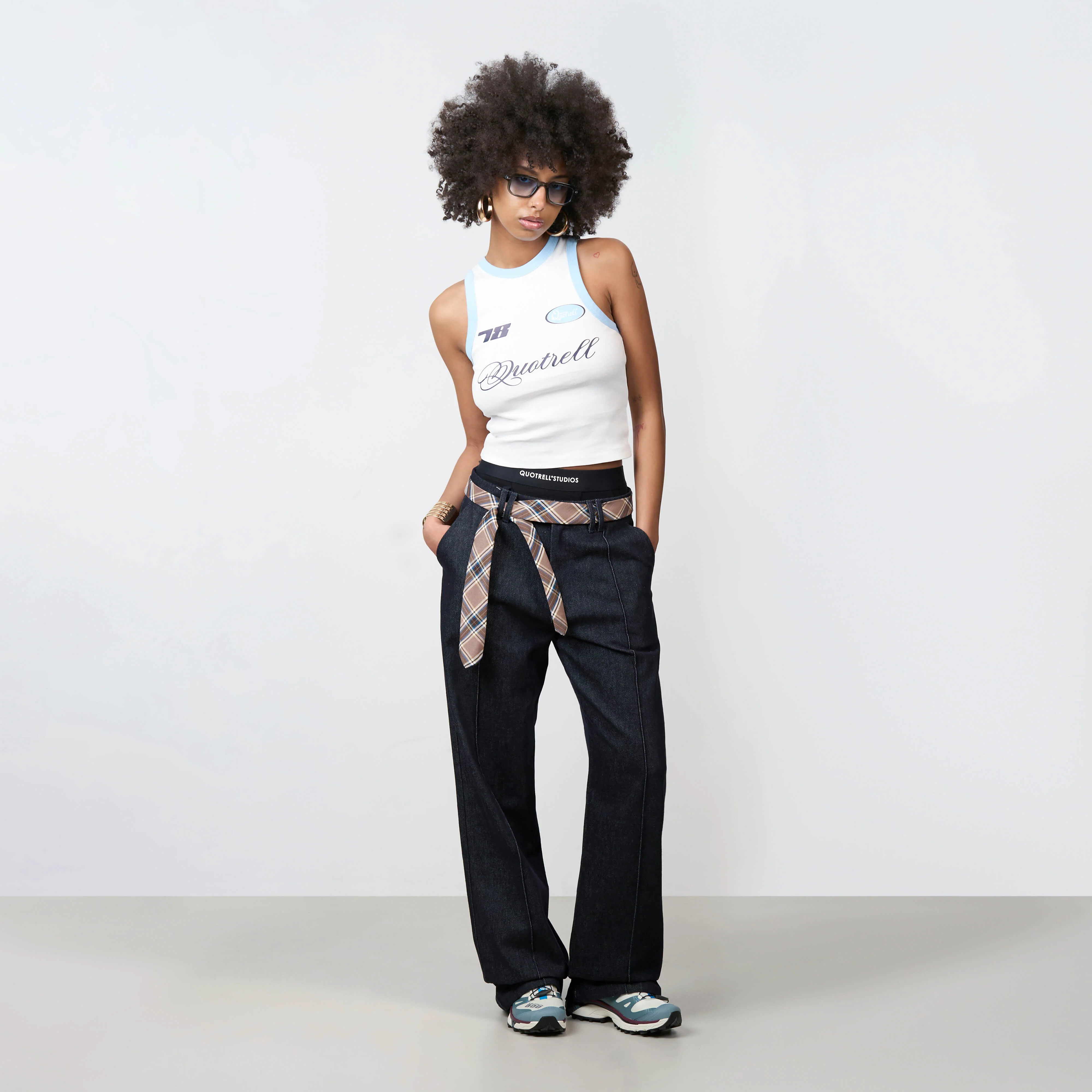 ARIA TOP | WHITE/LIGHT BLUE - Image 4