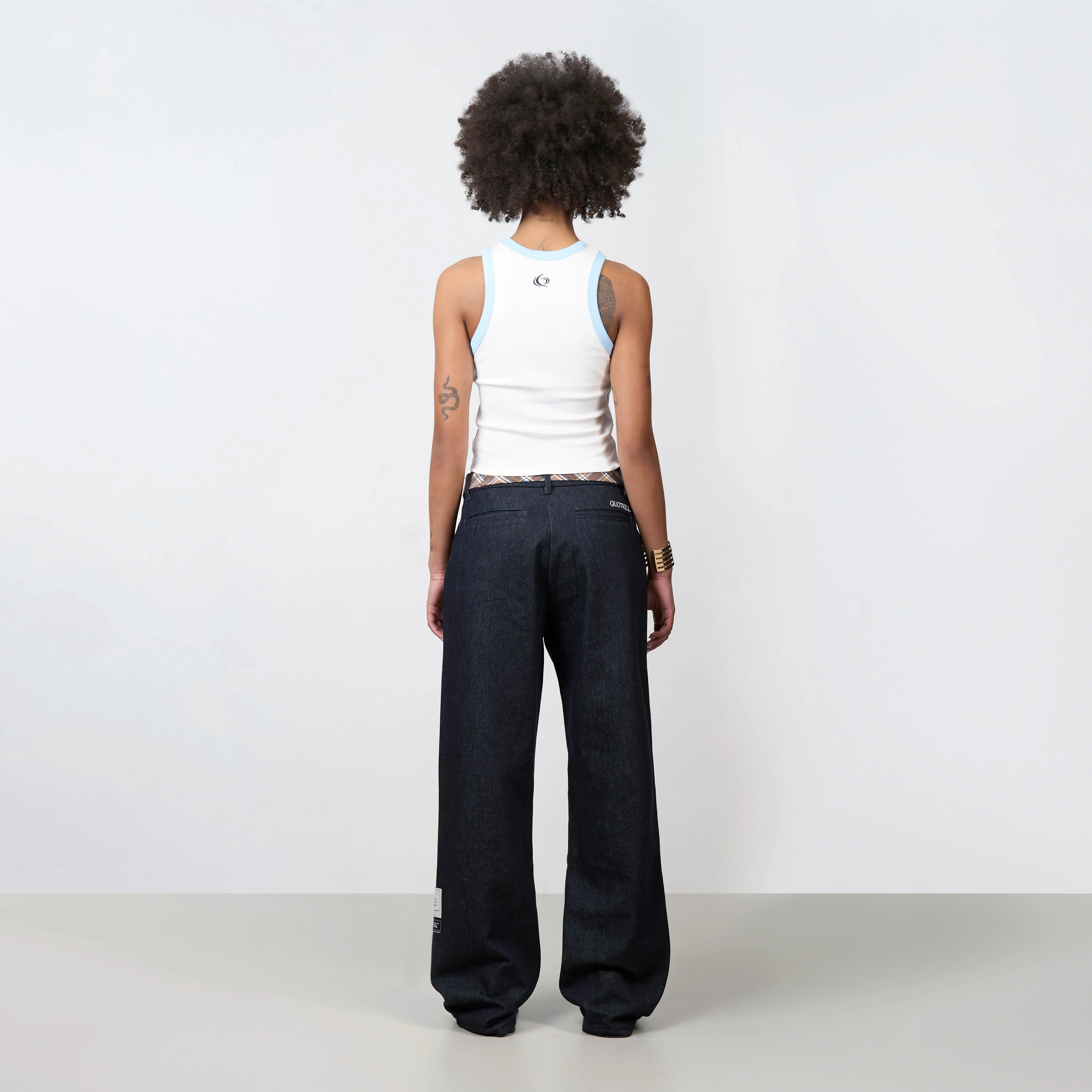 ARIA TOP | WHITE/LIGHT BLUE - Image 5