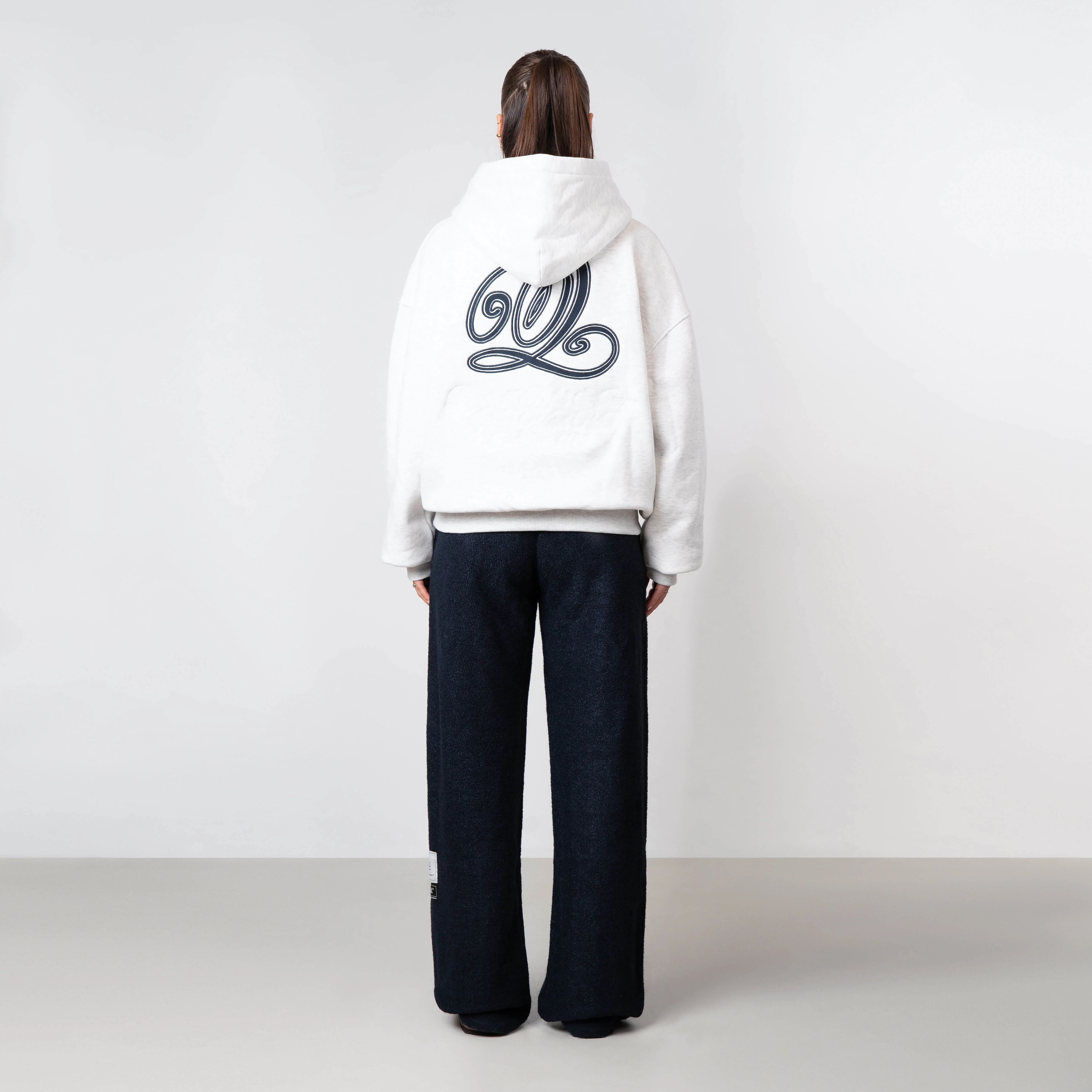 CHAIN HOODIE | LIGHT GREY MELEE/NAV - Image 5