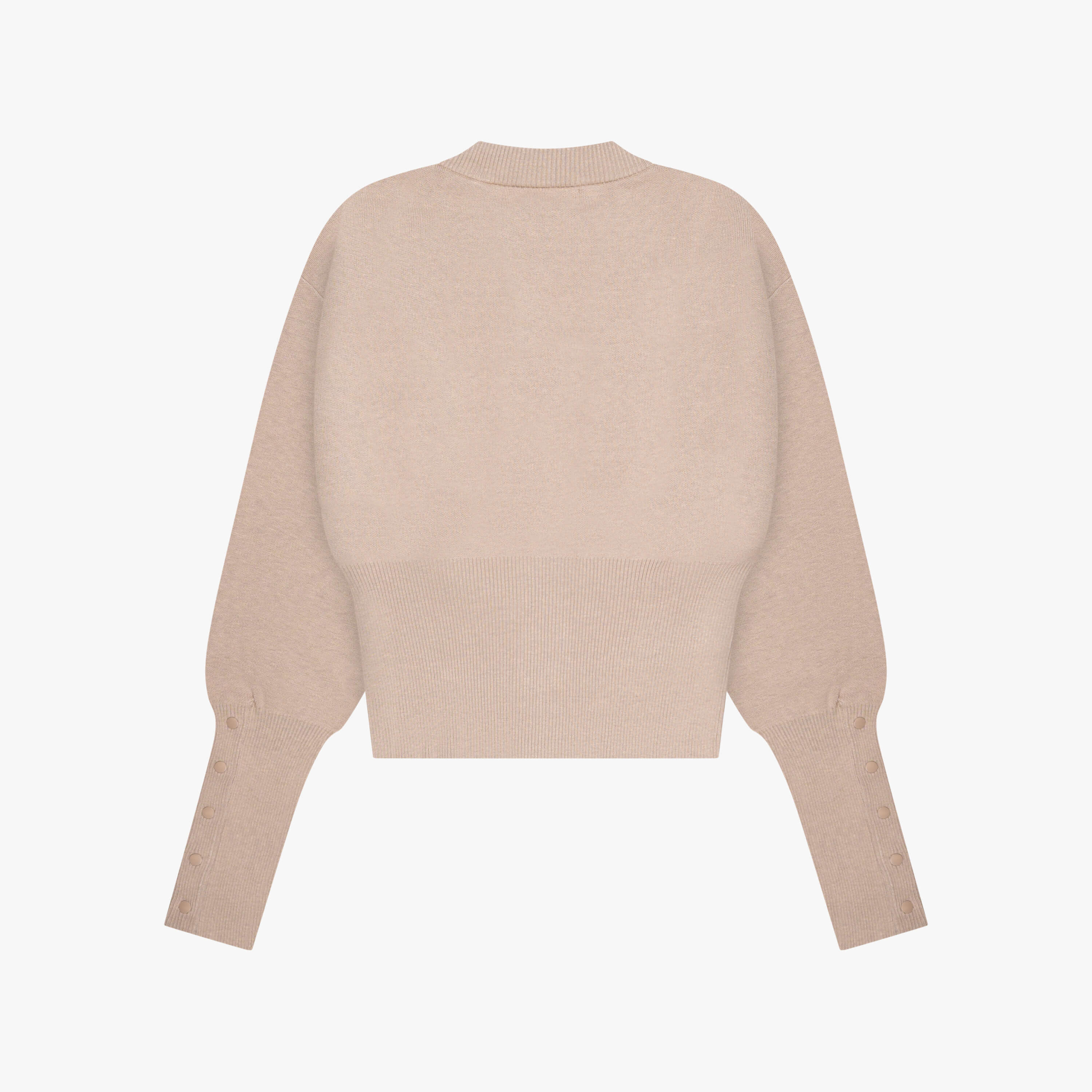 CHLOE KNITTED CARDIGAN | BEIGE MELEE/OFF WHIT - Image 6