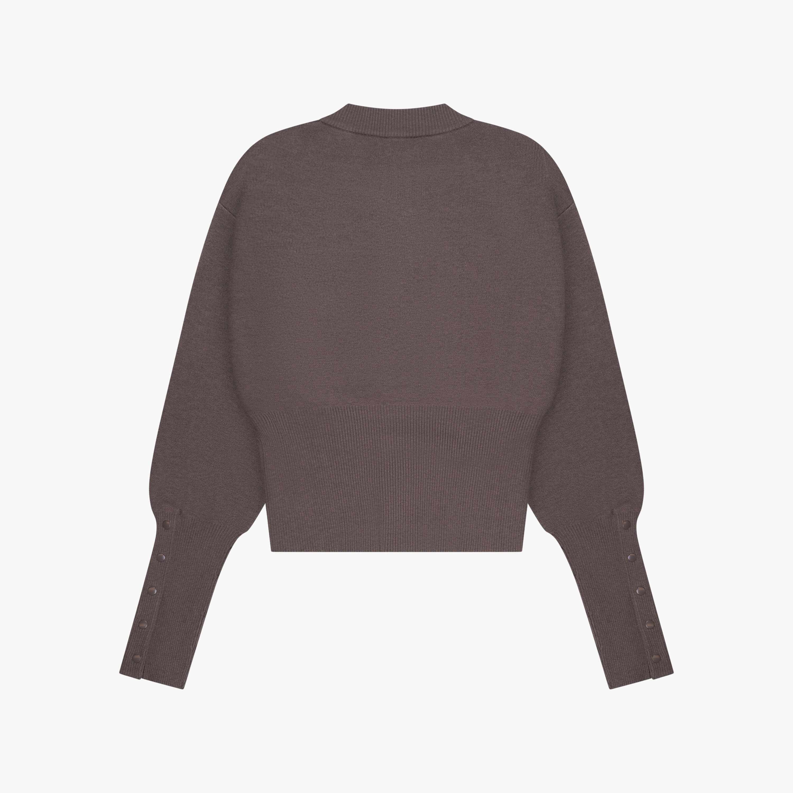 CHLOE KNITTED CARDIGAN | BROWN/OFF WHITE - Image 6