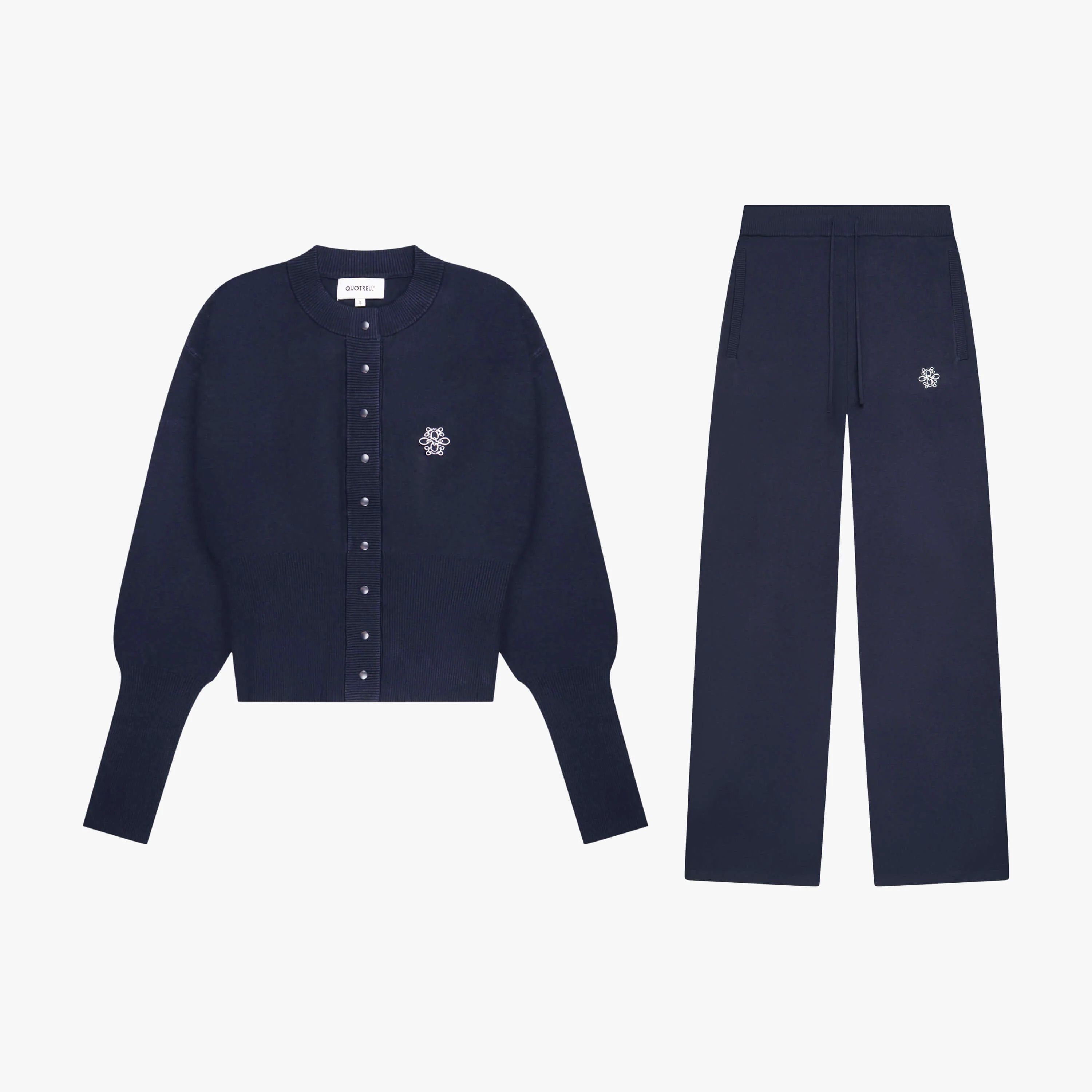 CHLOE KNITTED SET | NAVY/WHITE - Image 5