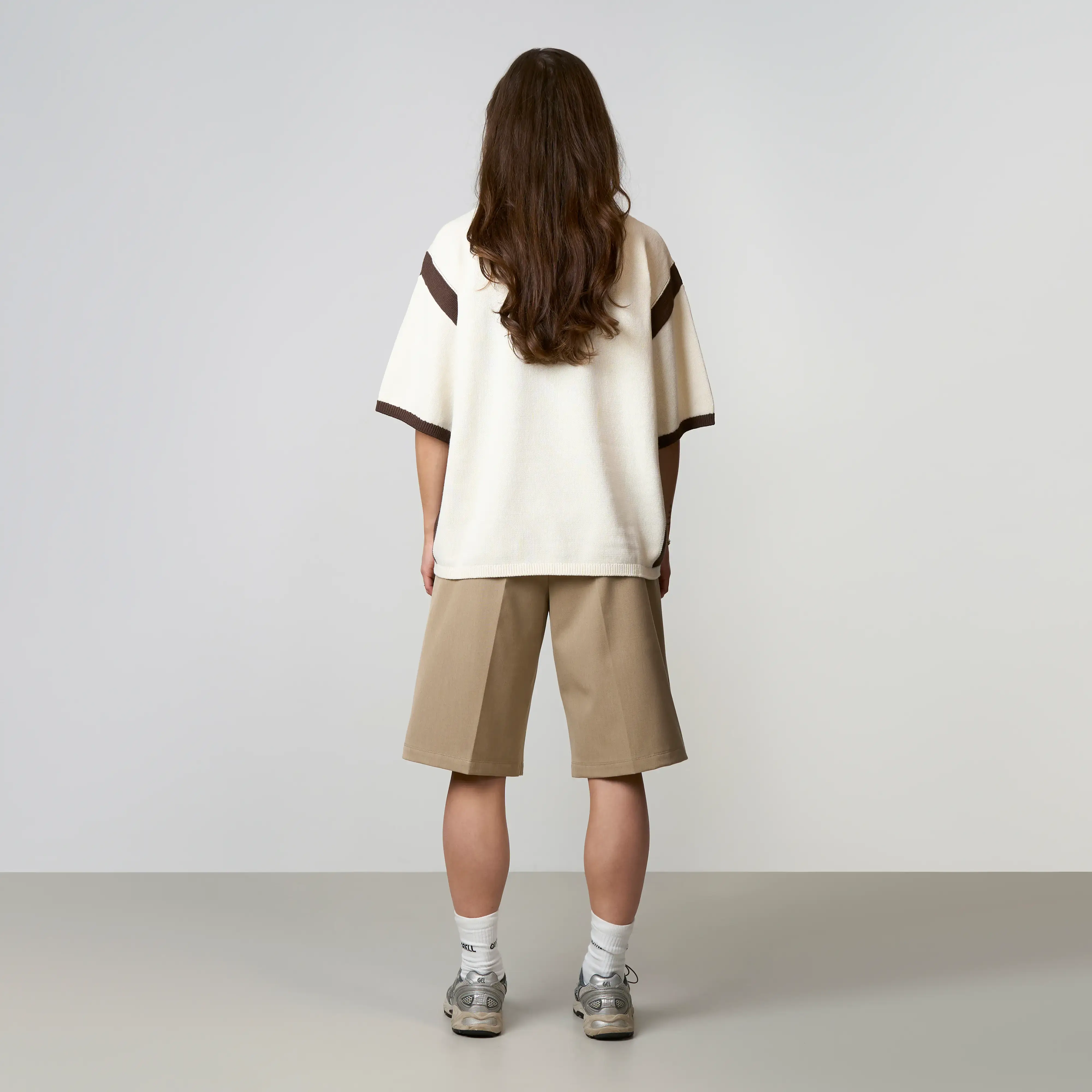 DIEGO KNITTED POLO | CREME/BROWN - Image 6