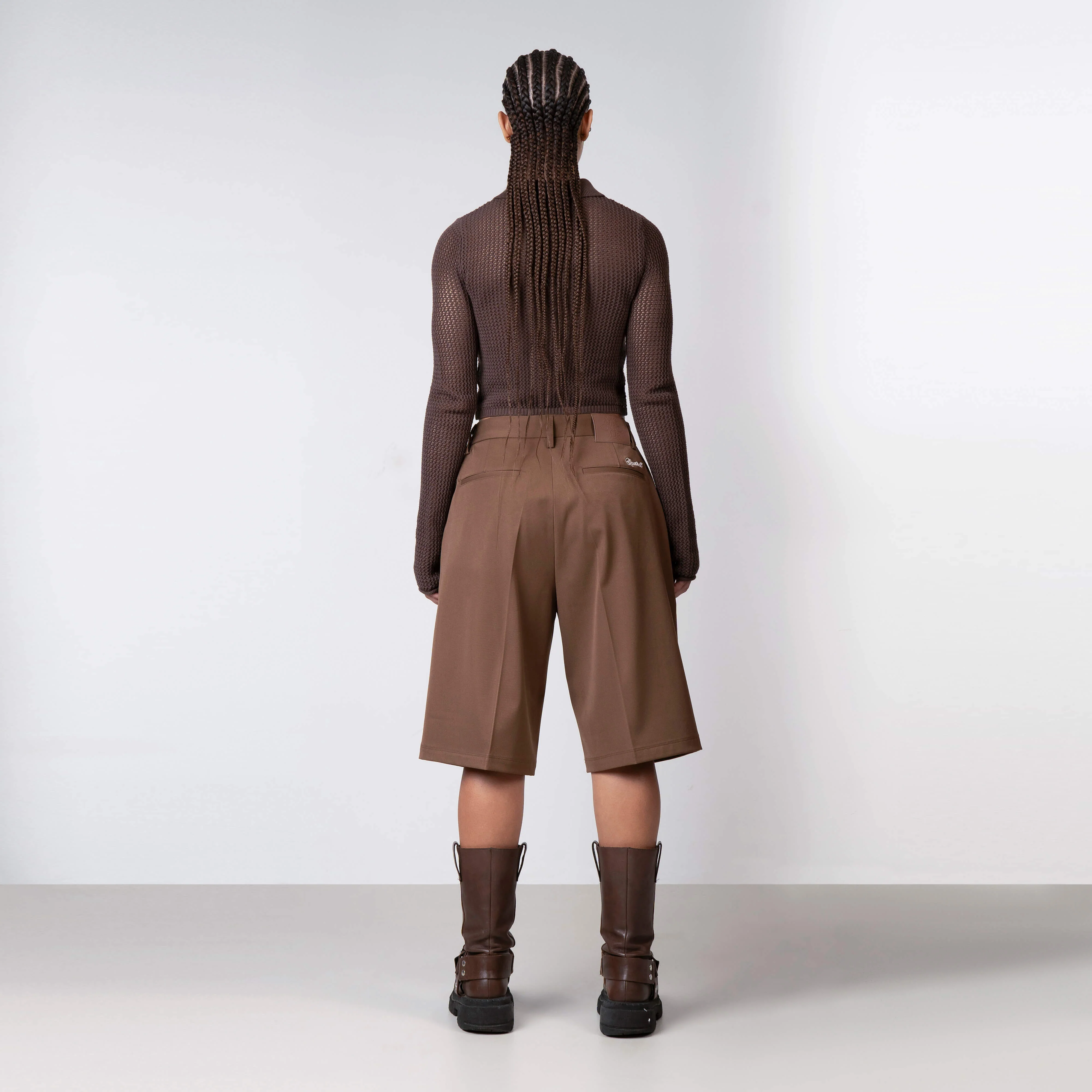 GIA KNITTED ZIP TOP | BROWN - Image 6