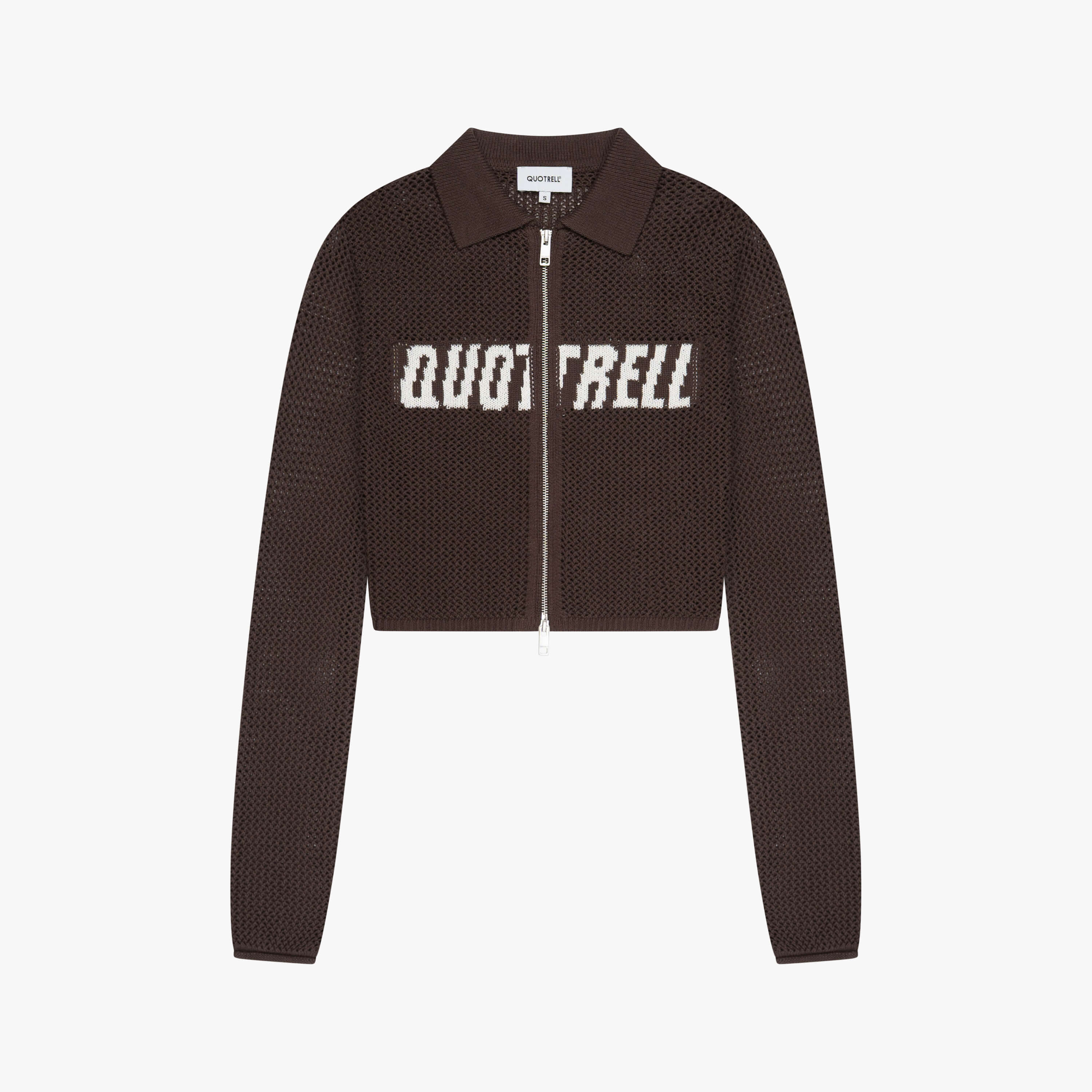 GIA KNITTED ZIP TOP | BROWN - Image 7