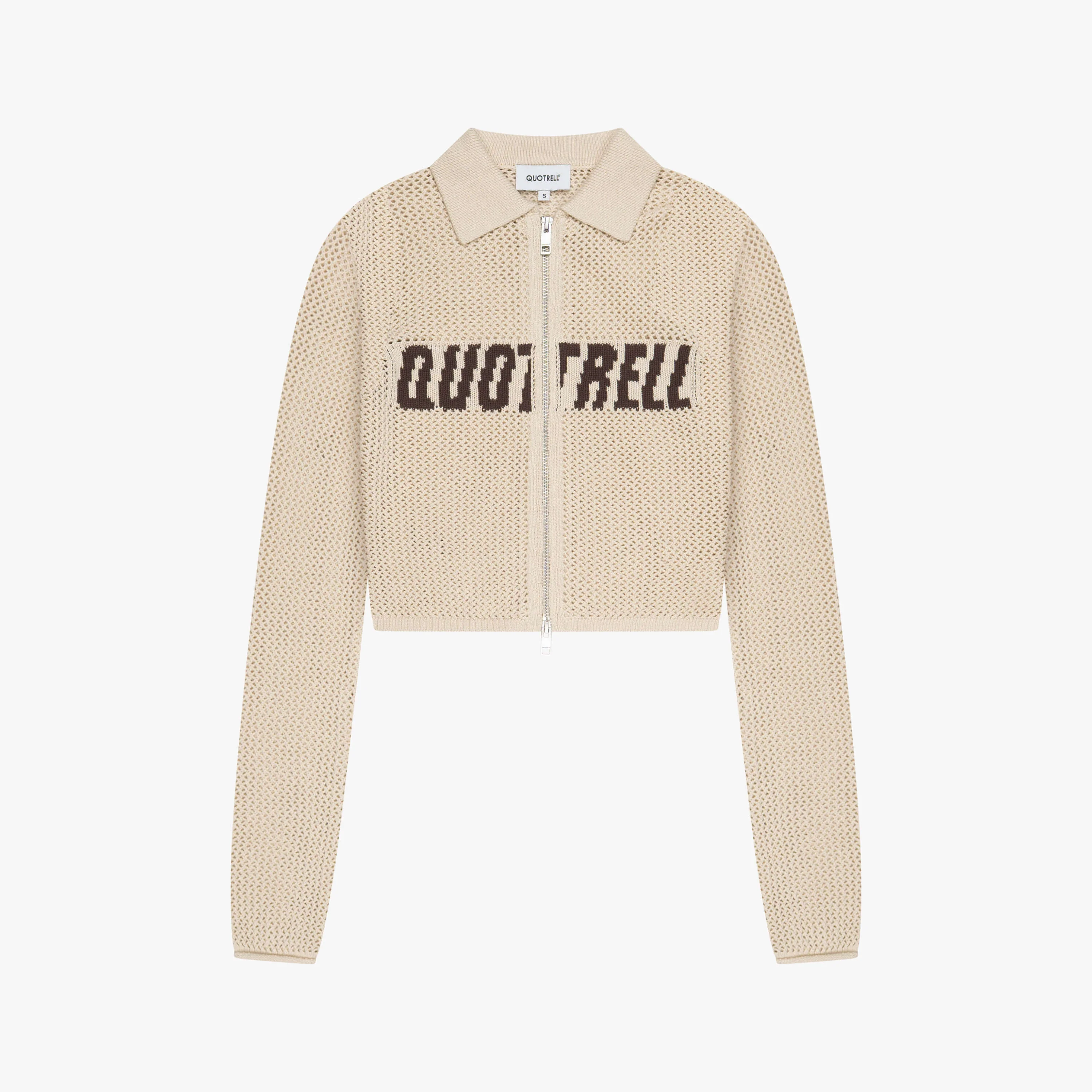 GIA KNITTED ZIP TOP | ECRU - Image 6