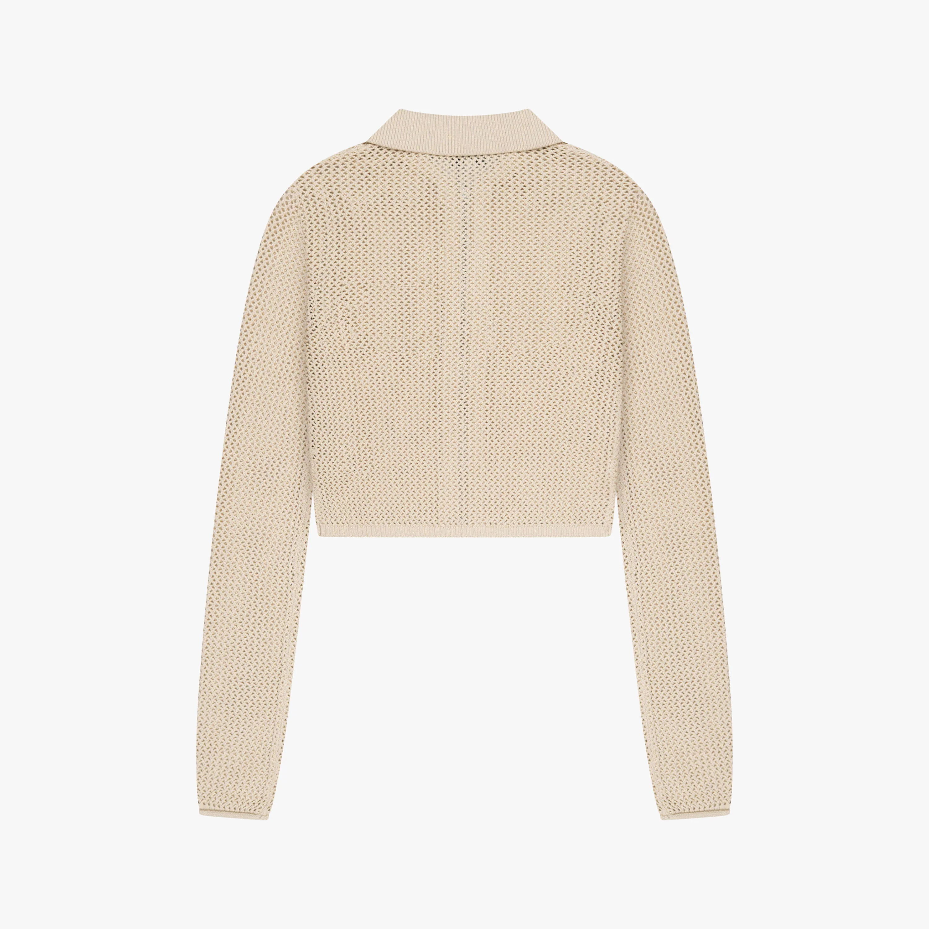 GIA KNITTED ZIP TOP | ECRU - Image 7