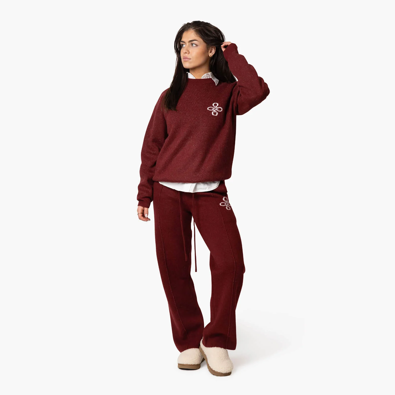 INSIGNIA KNITTED PANTS | BORDEAUX - Image 7