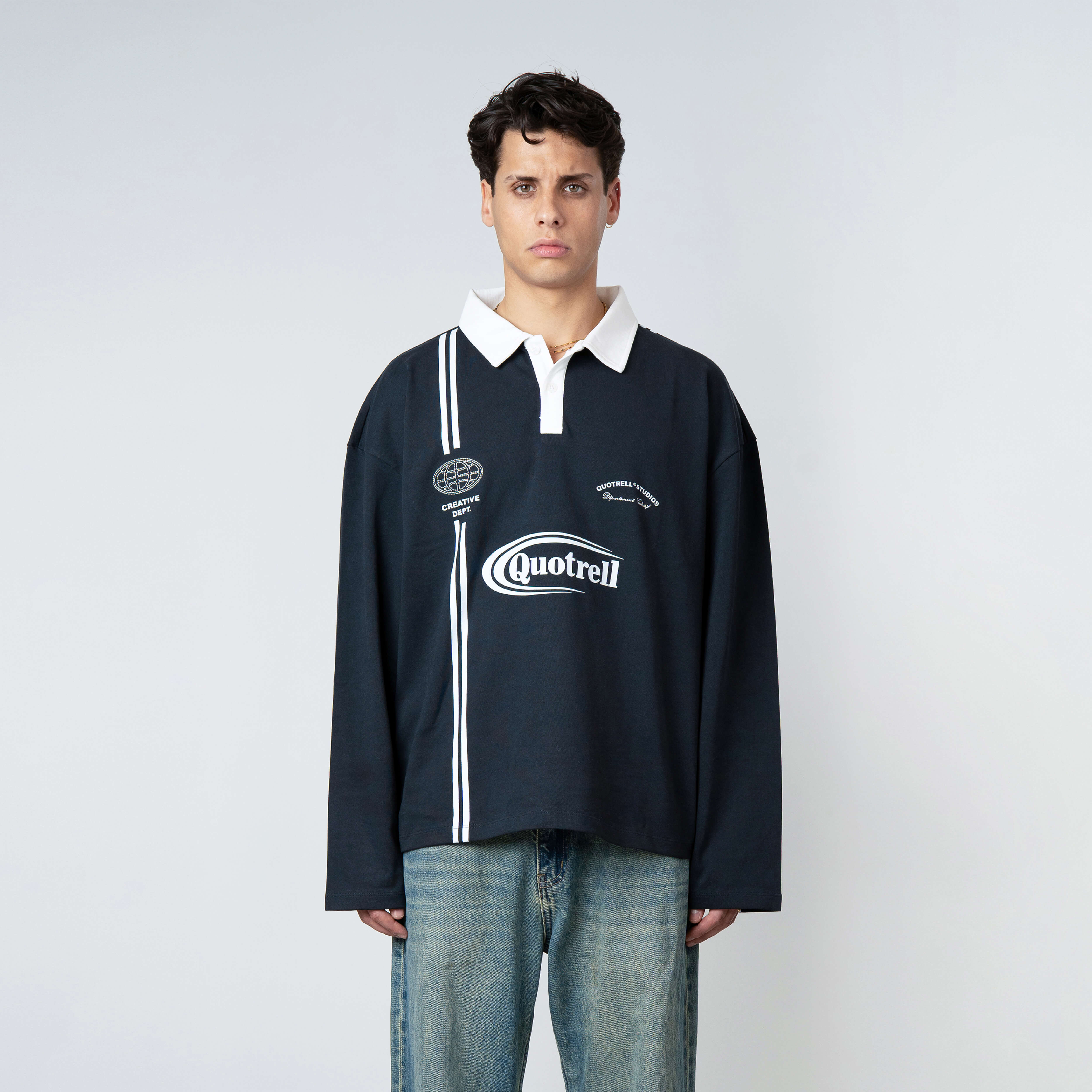 JAMESON LONGSLEEVE | NAVY/WHITE - Image 6