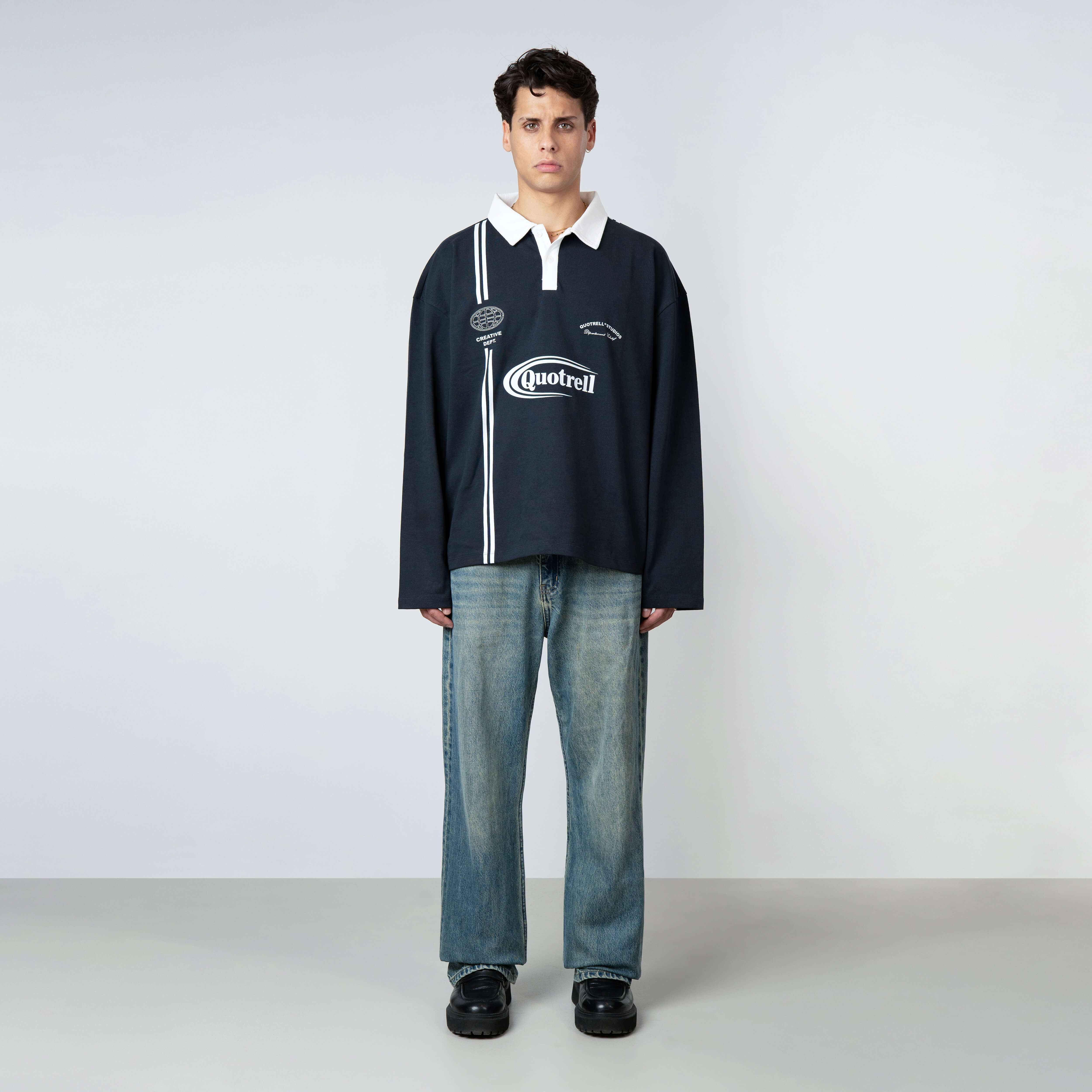 JAMESON LONGSLEEVE | NAVY/WHITE - Image 8