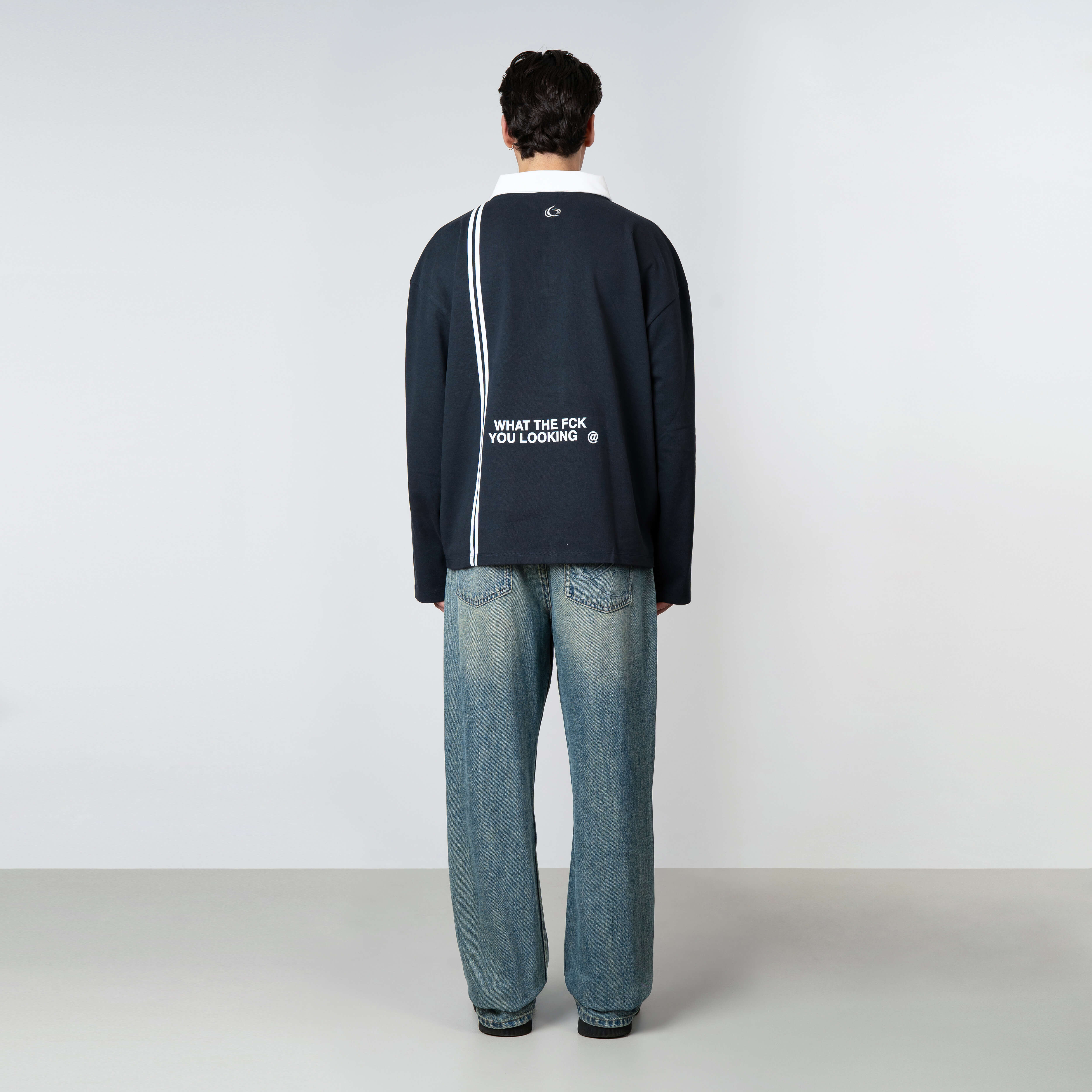 JAMESON LONGSLEEVE | NAVY/WHITE - Image 9