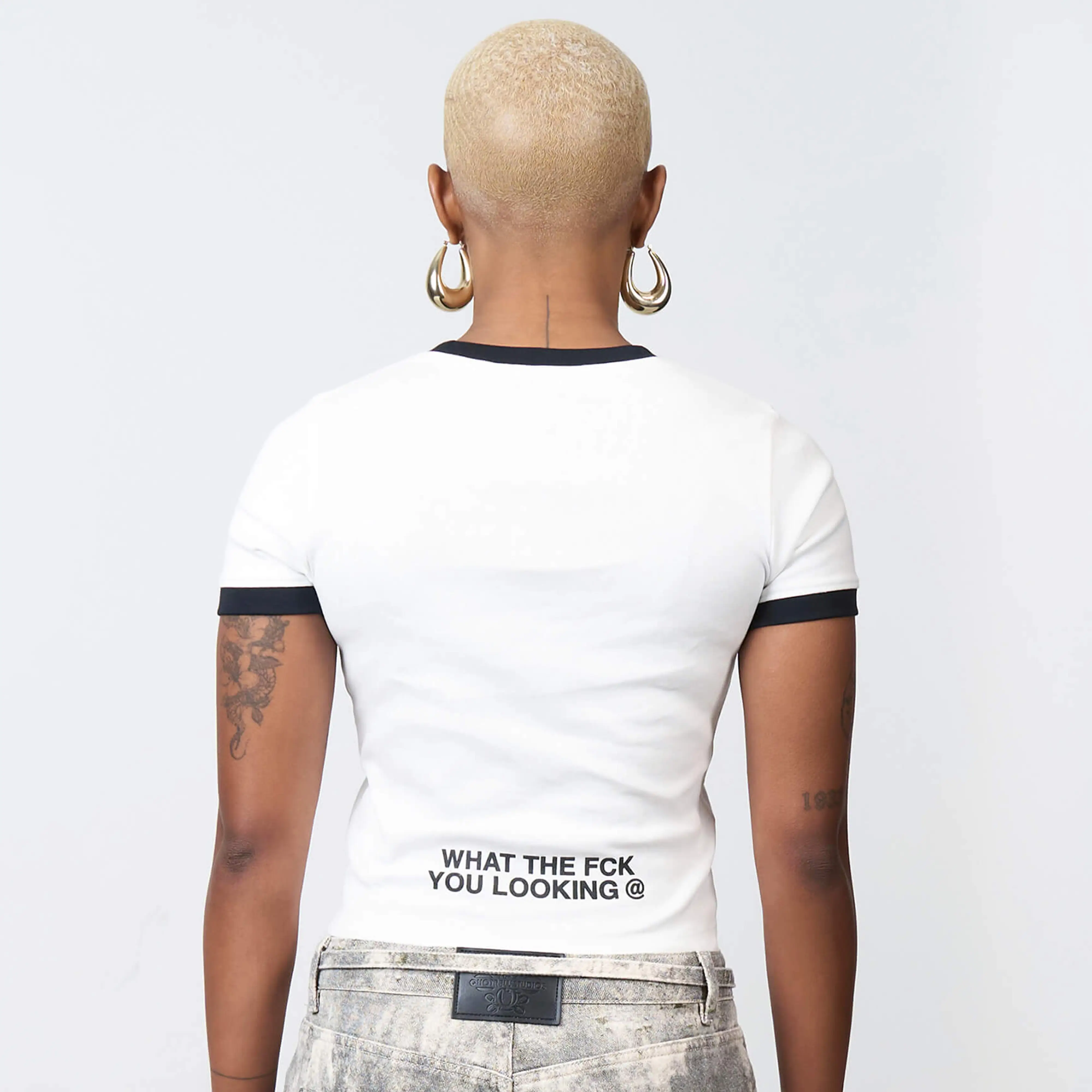KIRA TOP | WHITE/BLACK - Image 3