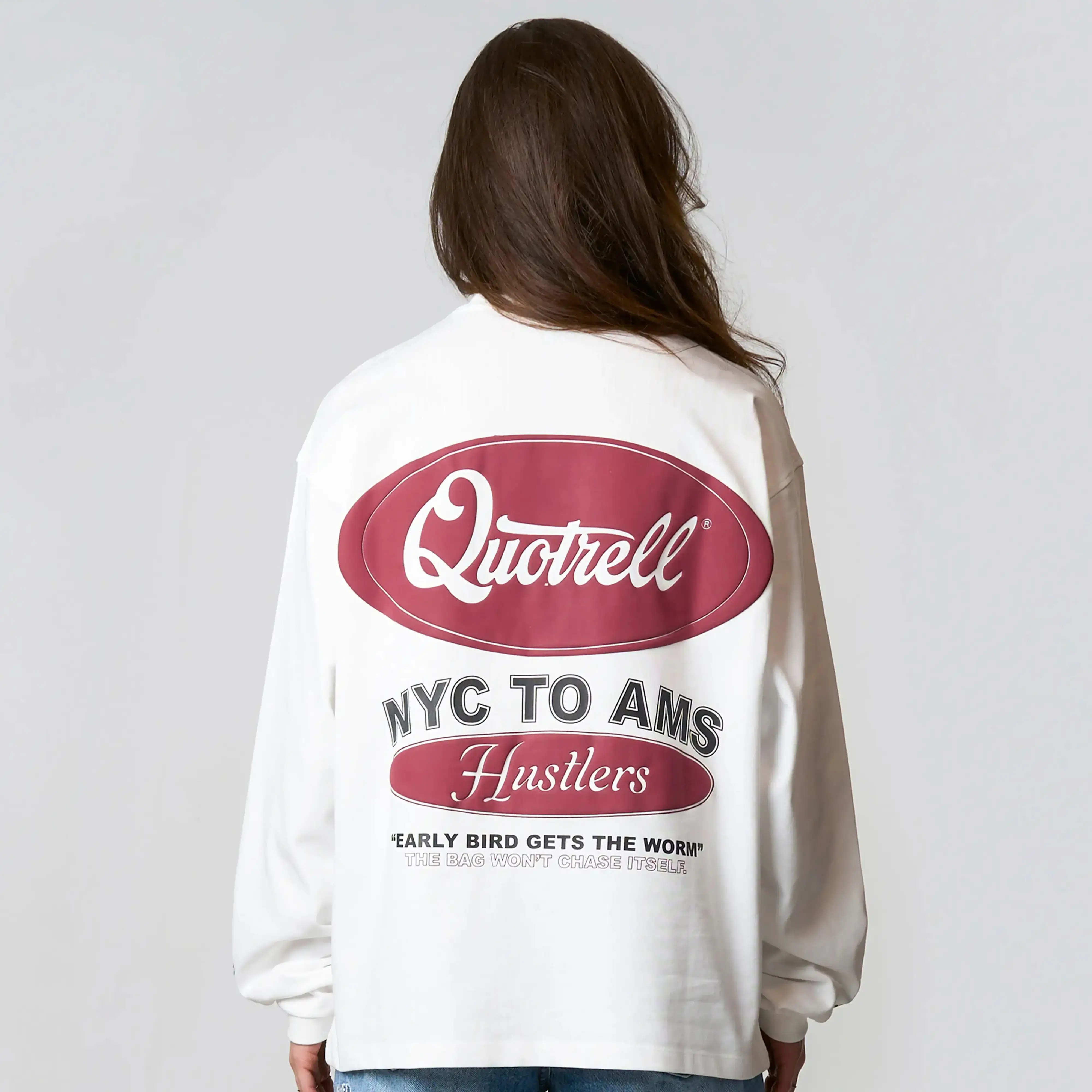 LOUIS LONGSLEEVE | WHITE/BURGUNDY - Image 3