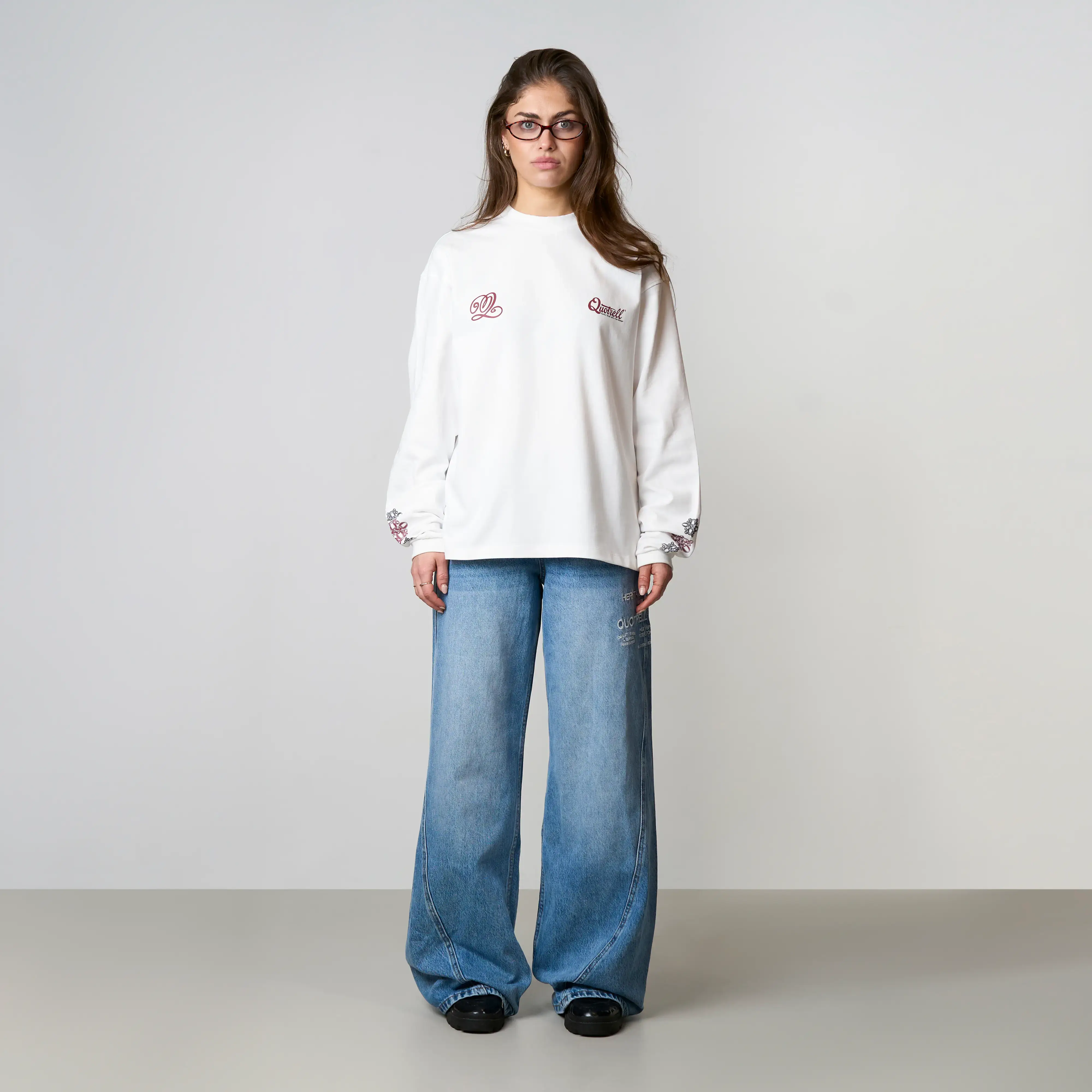 LOUIS LONGSLEEVE | WHITE/BURGUNDY - Image 4
