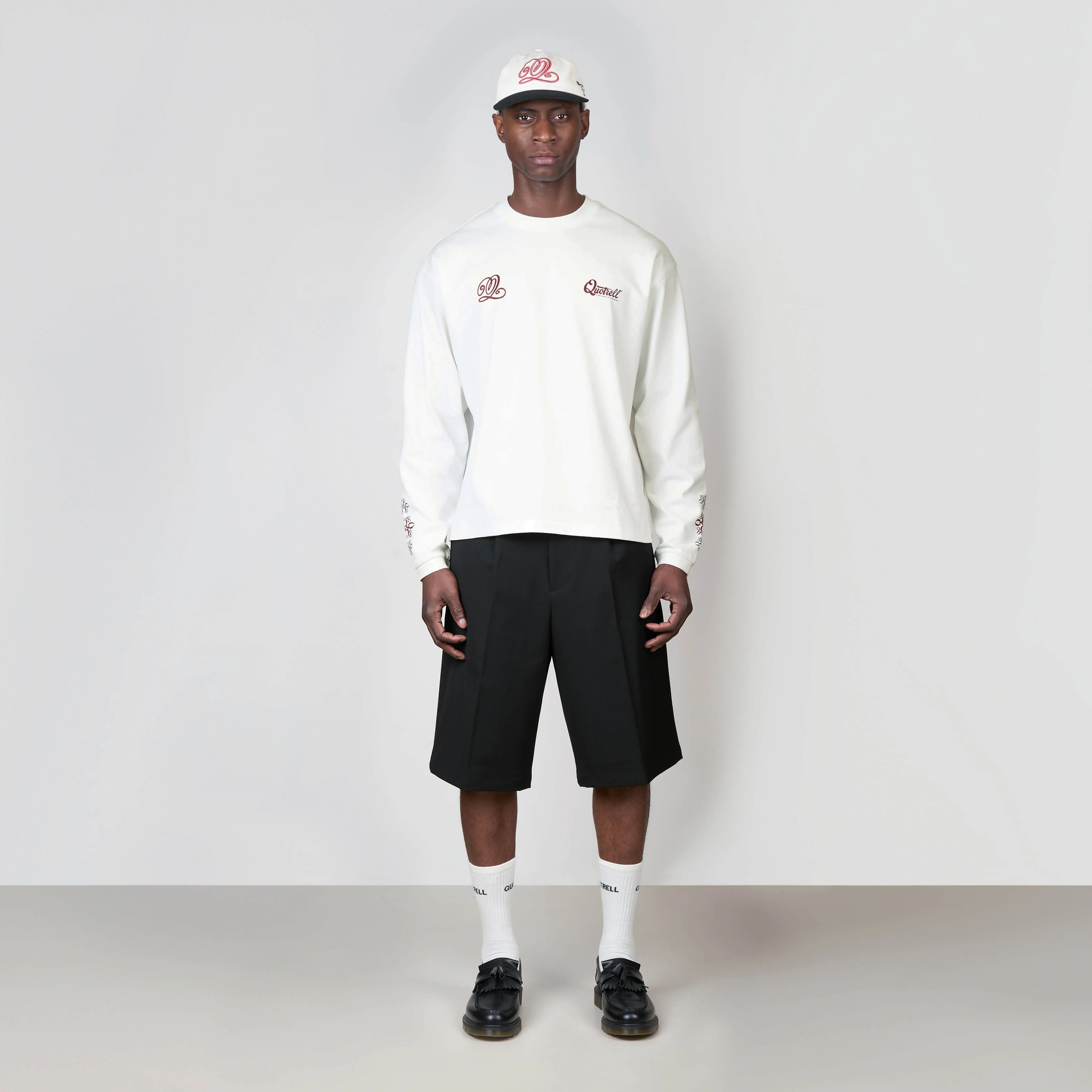 LOUIS LONGSLEEVE | WHITE/BURGUNDY - Image 8