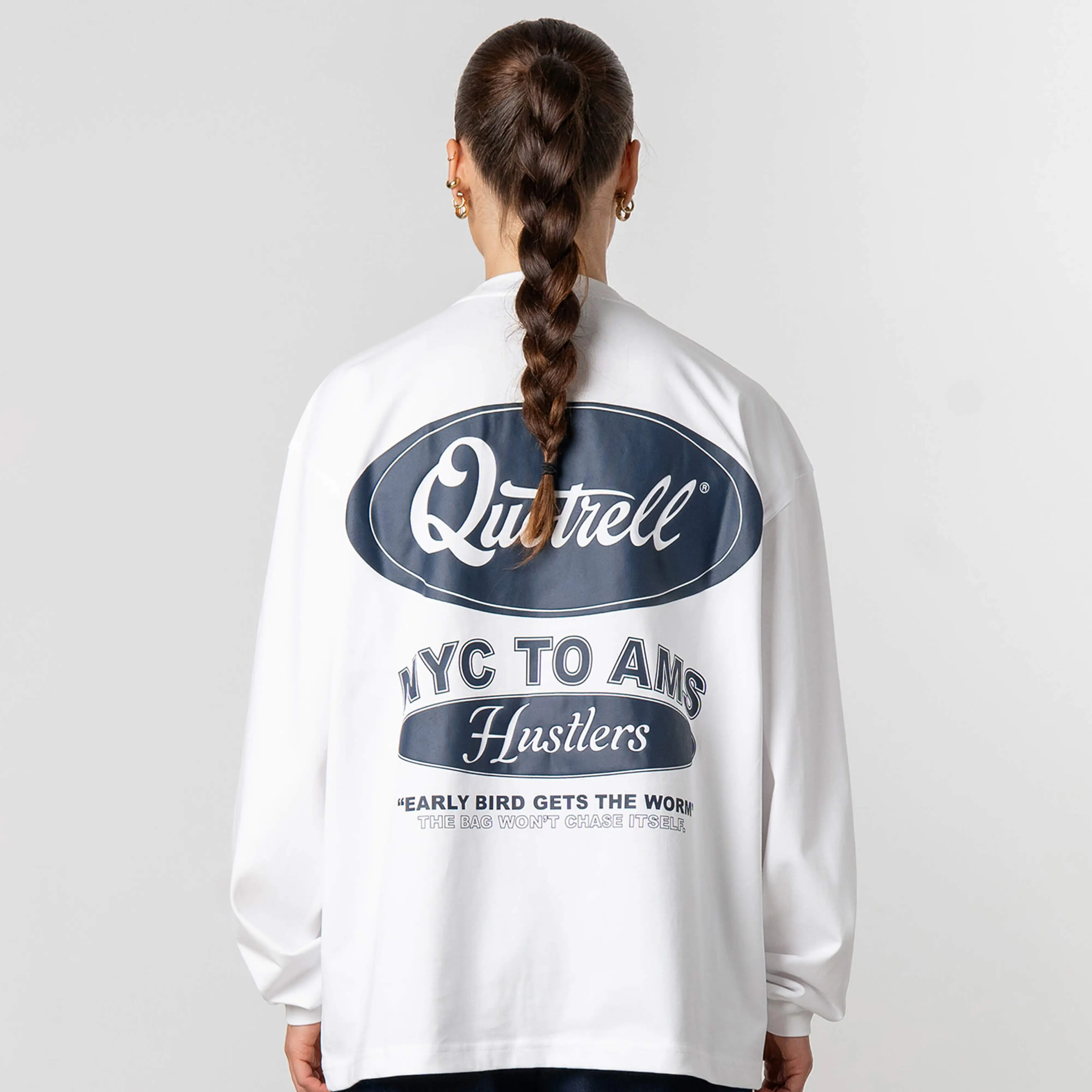LOUIS LONGSLEEVE | WHITE/NAVY - Image 3