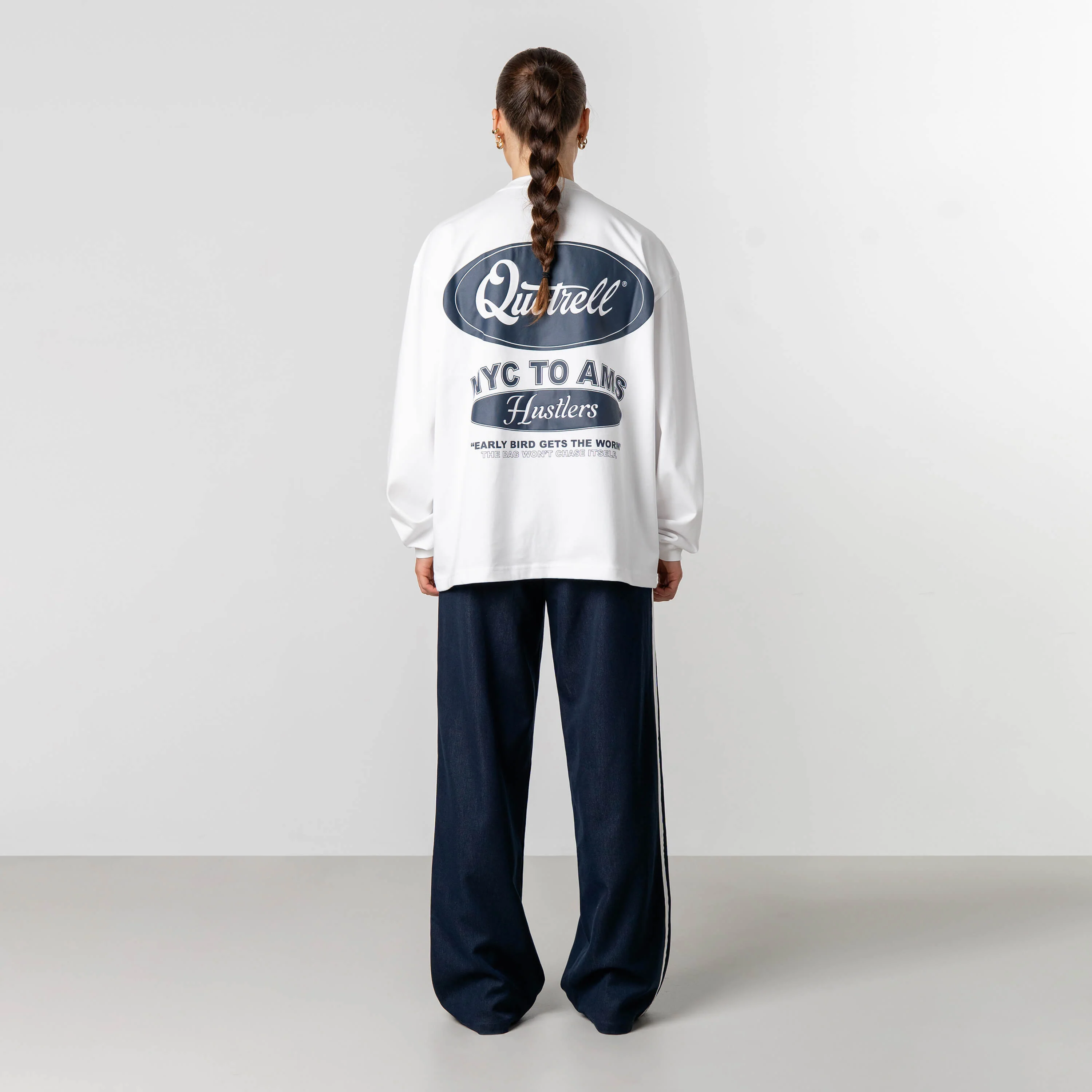LOUIS LONGSLEEVE | WHITE/NAVY - Image 5