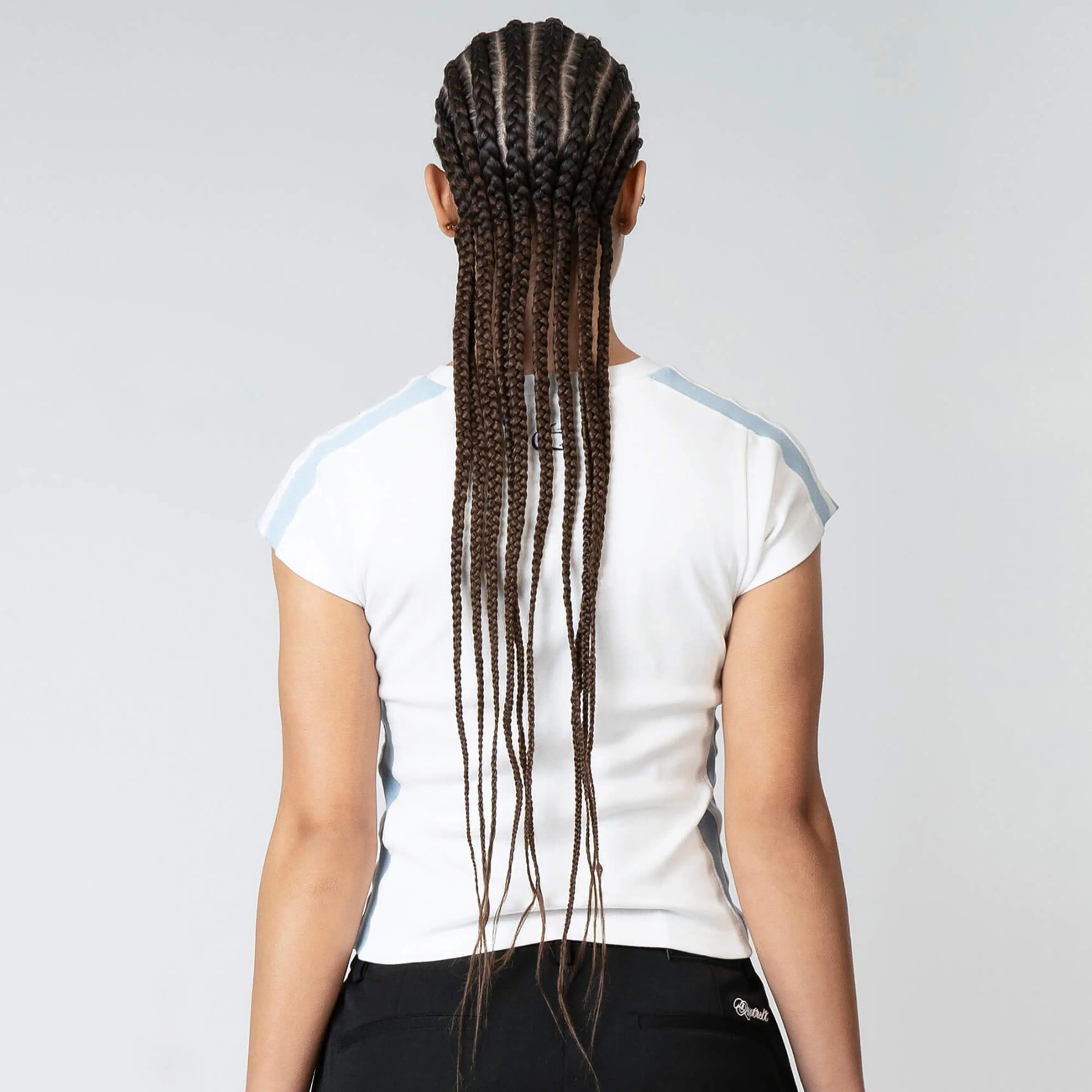 NESSA TOP | WHITE/LIGHT BLUE - Image 3
