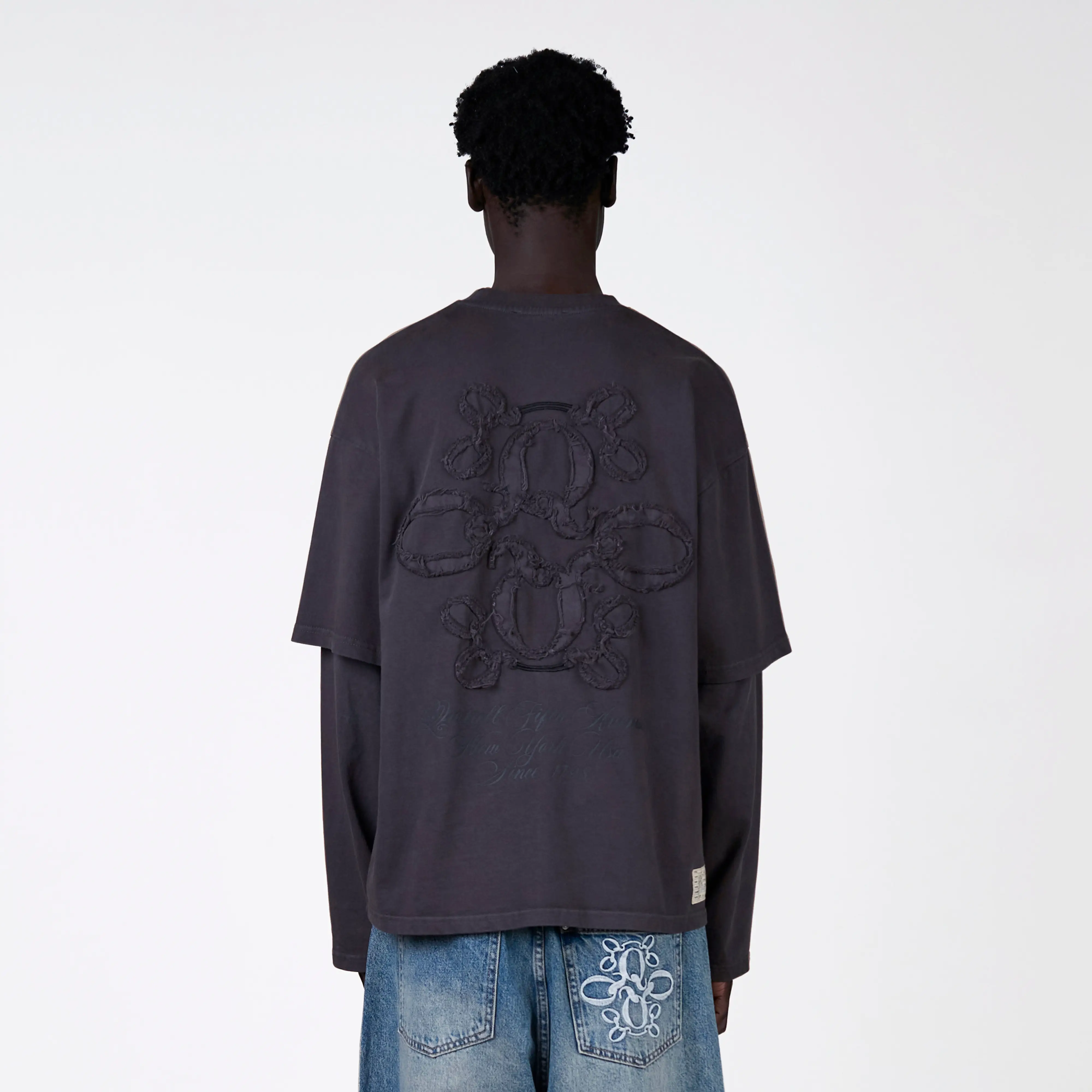 NICKY ACID WASH LONGSLEEVE | ACID GREY - Image 3