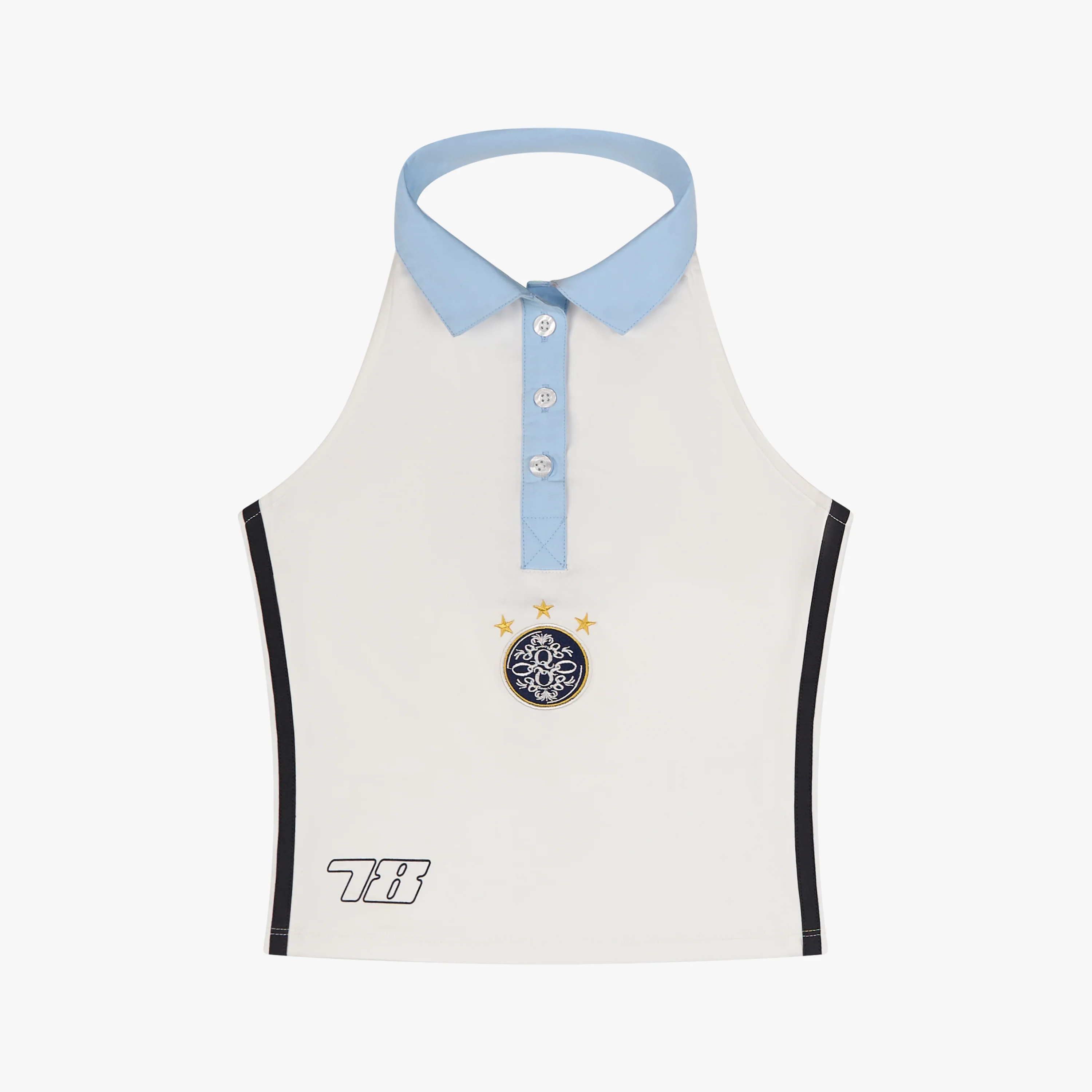 NOLA TOP | WHITE/LIGHT BLUE - Image 5