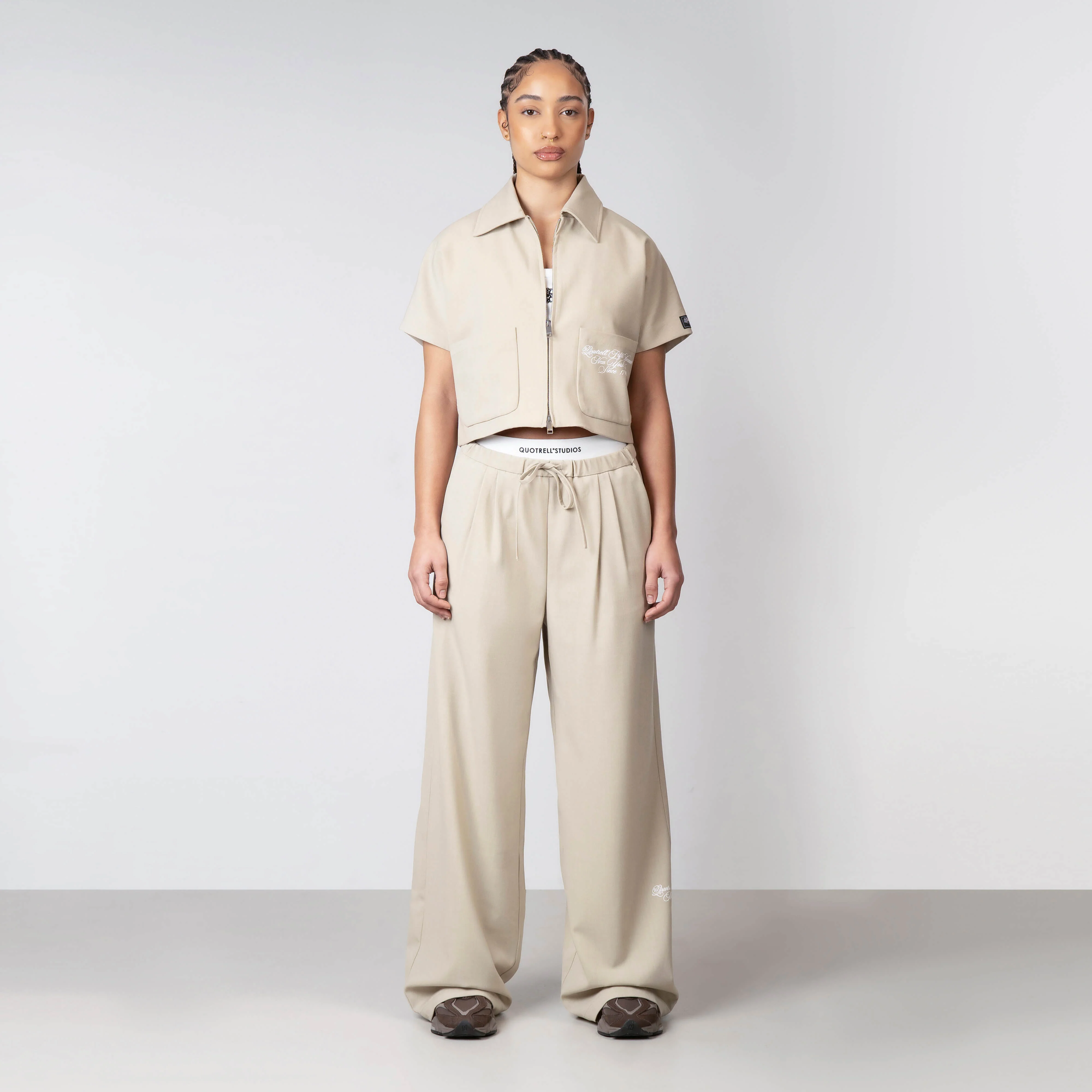 RAE ZIP TOP | BEIGE - Image 4