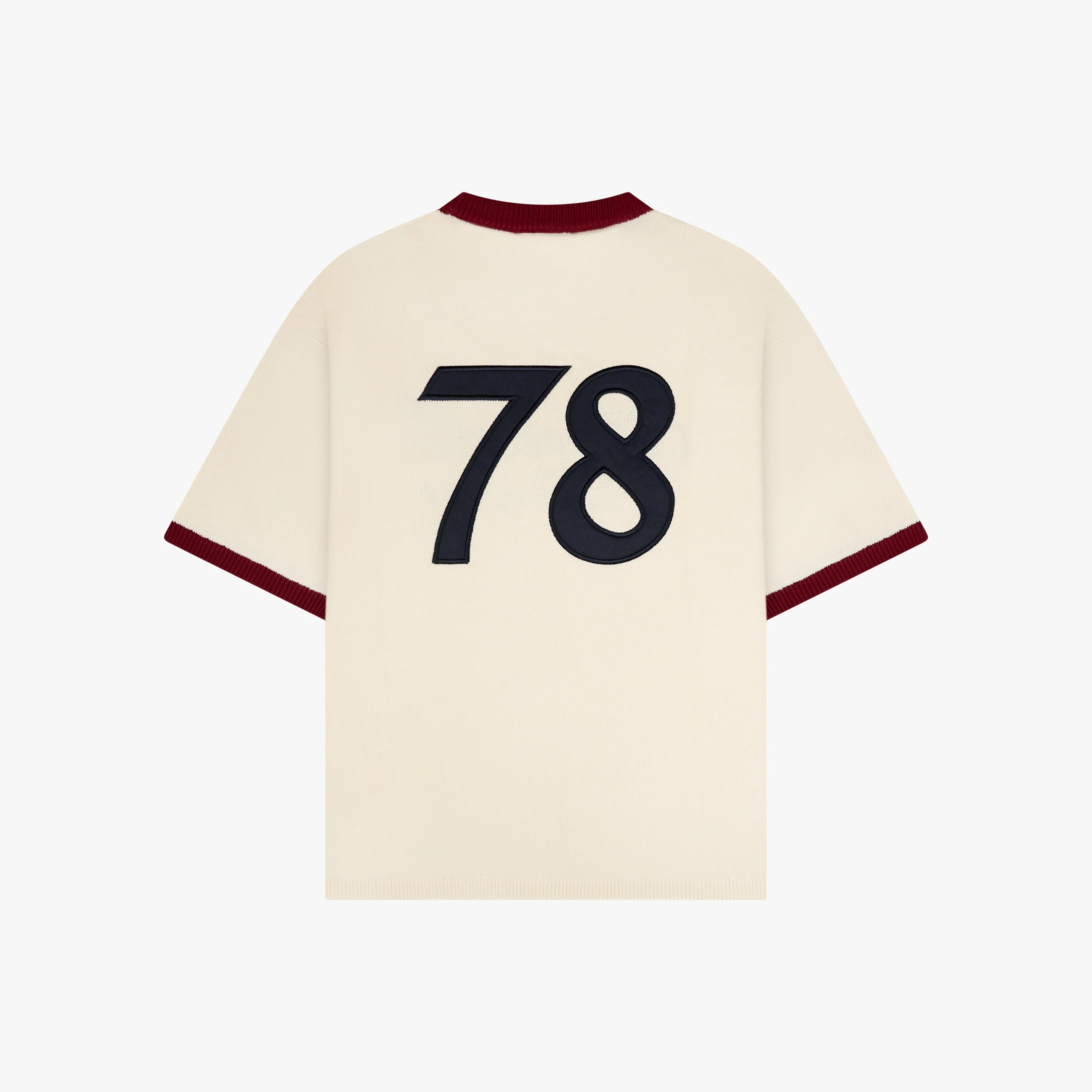 SAL KNITTED TEE | CREME/RED - Image 10