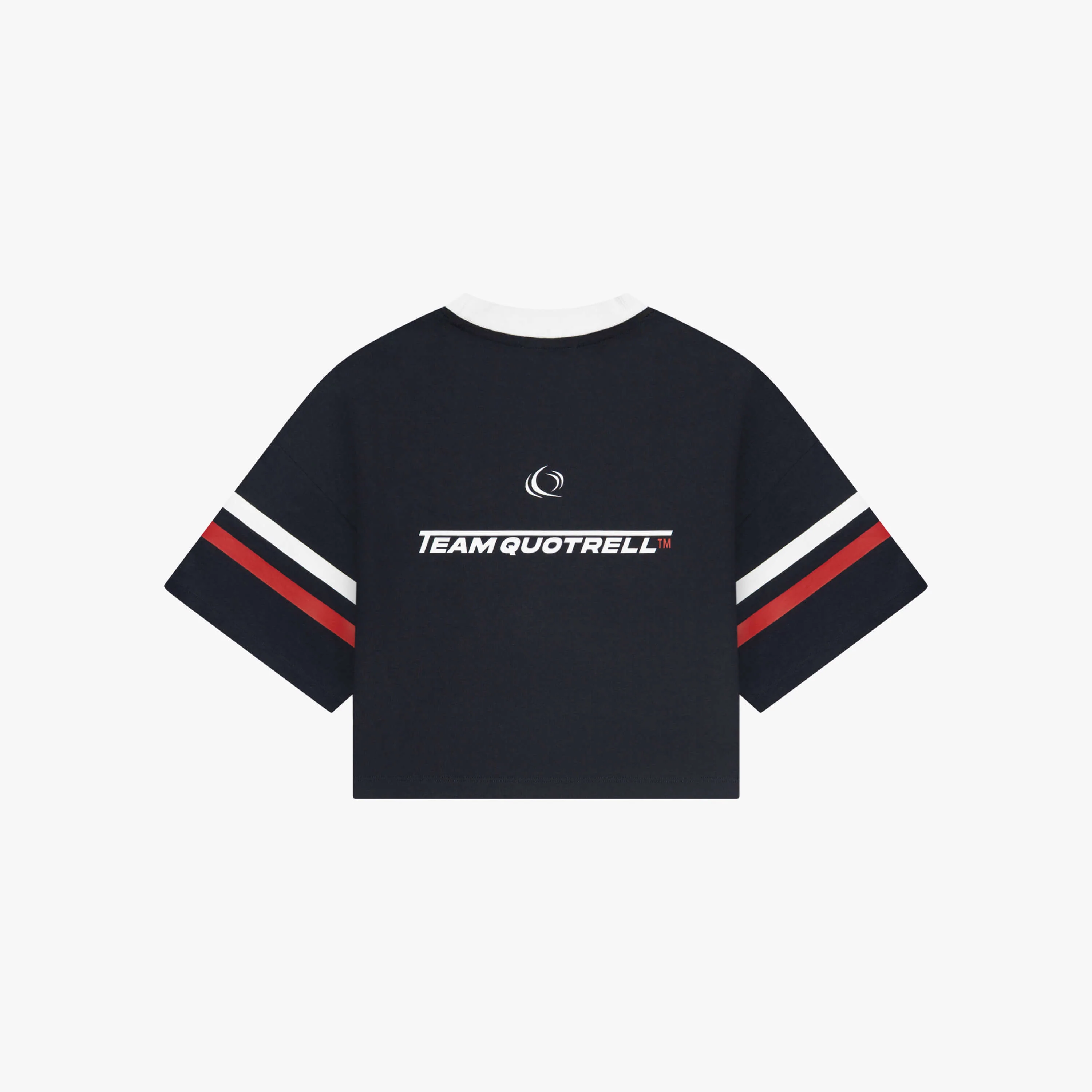 ZIA CROPPED TEE | NAVY/WHITE - Image 8